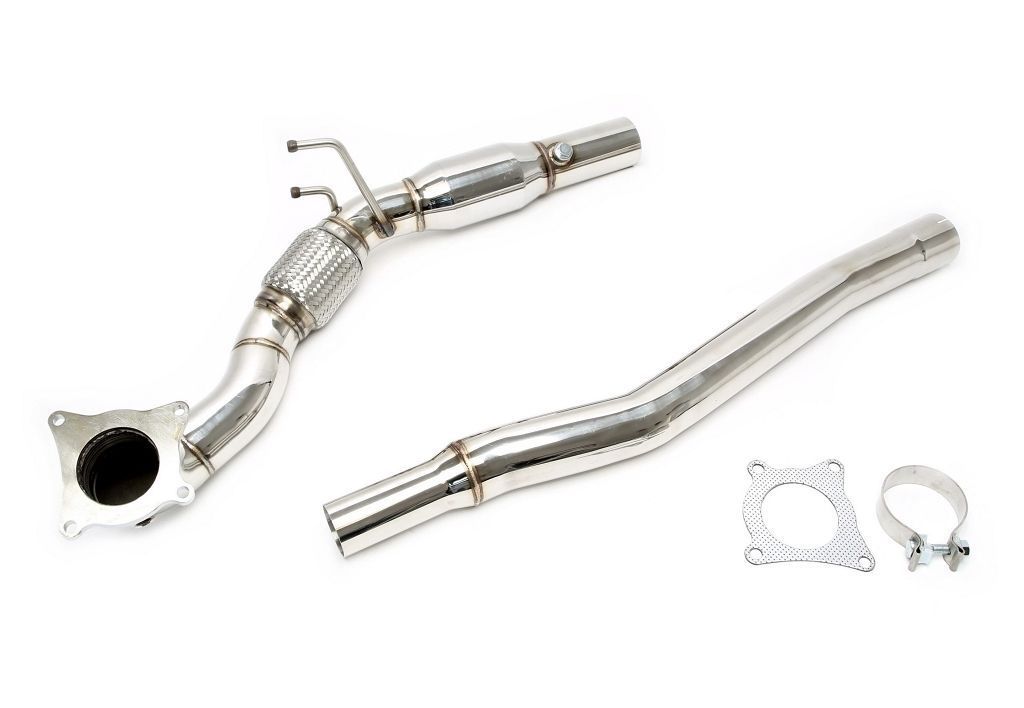 Edelstahl – Downpipe mit 200 Zeller Kat für Audi/VW