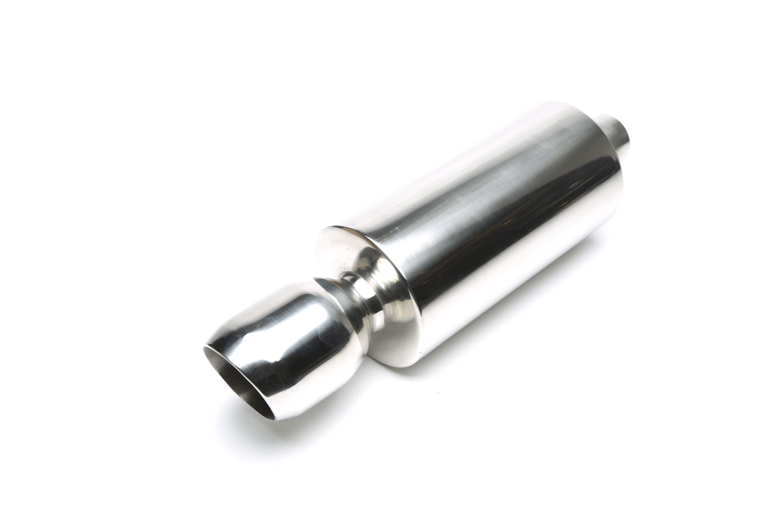 Edelstahl Sportendschalldämpfer universal 110mm oval / angeschrägt