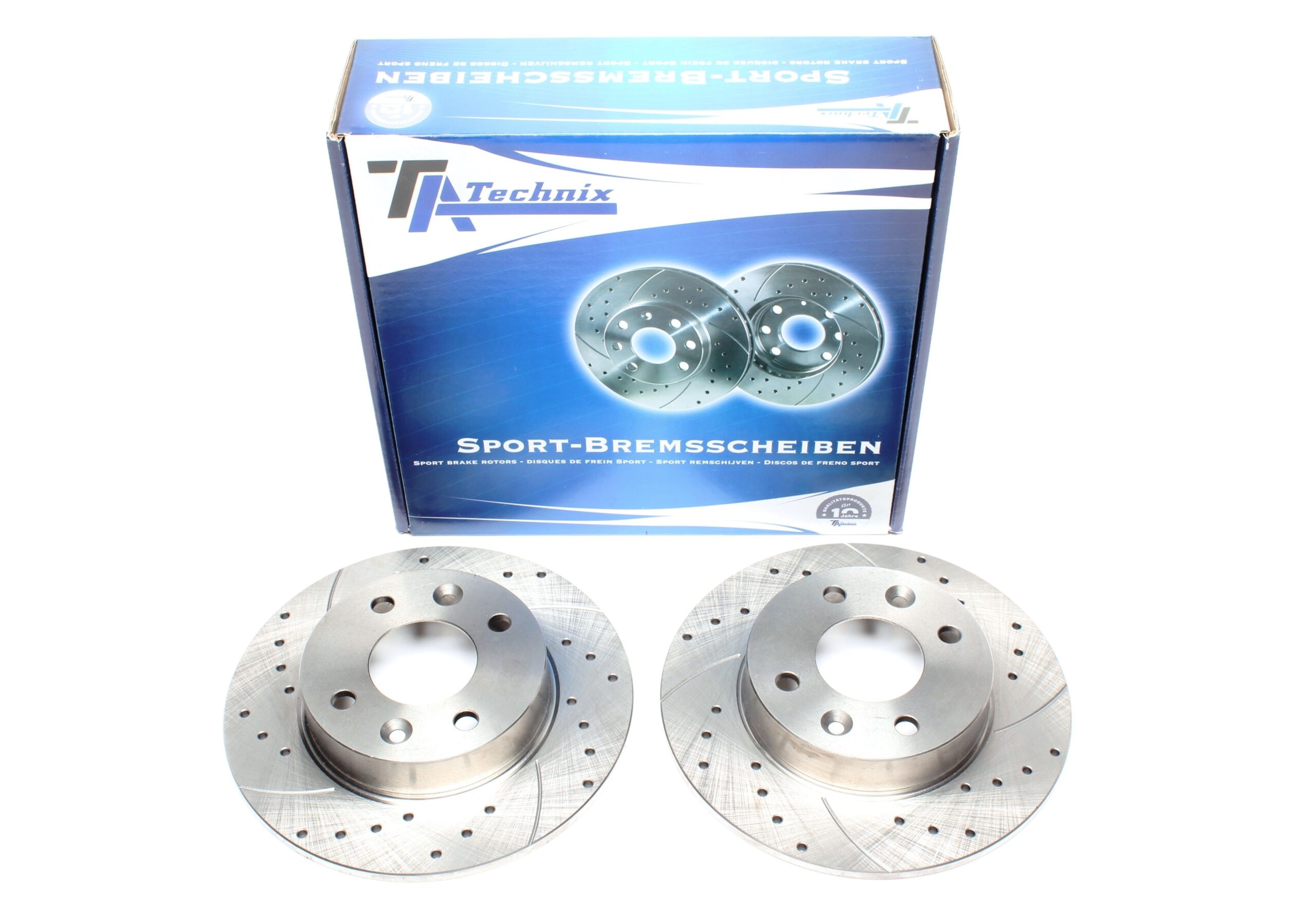 Sport Bremsscheiben Satz Vorderachse gelocht + geschlitzt für Renault