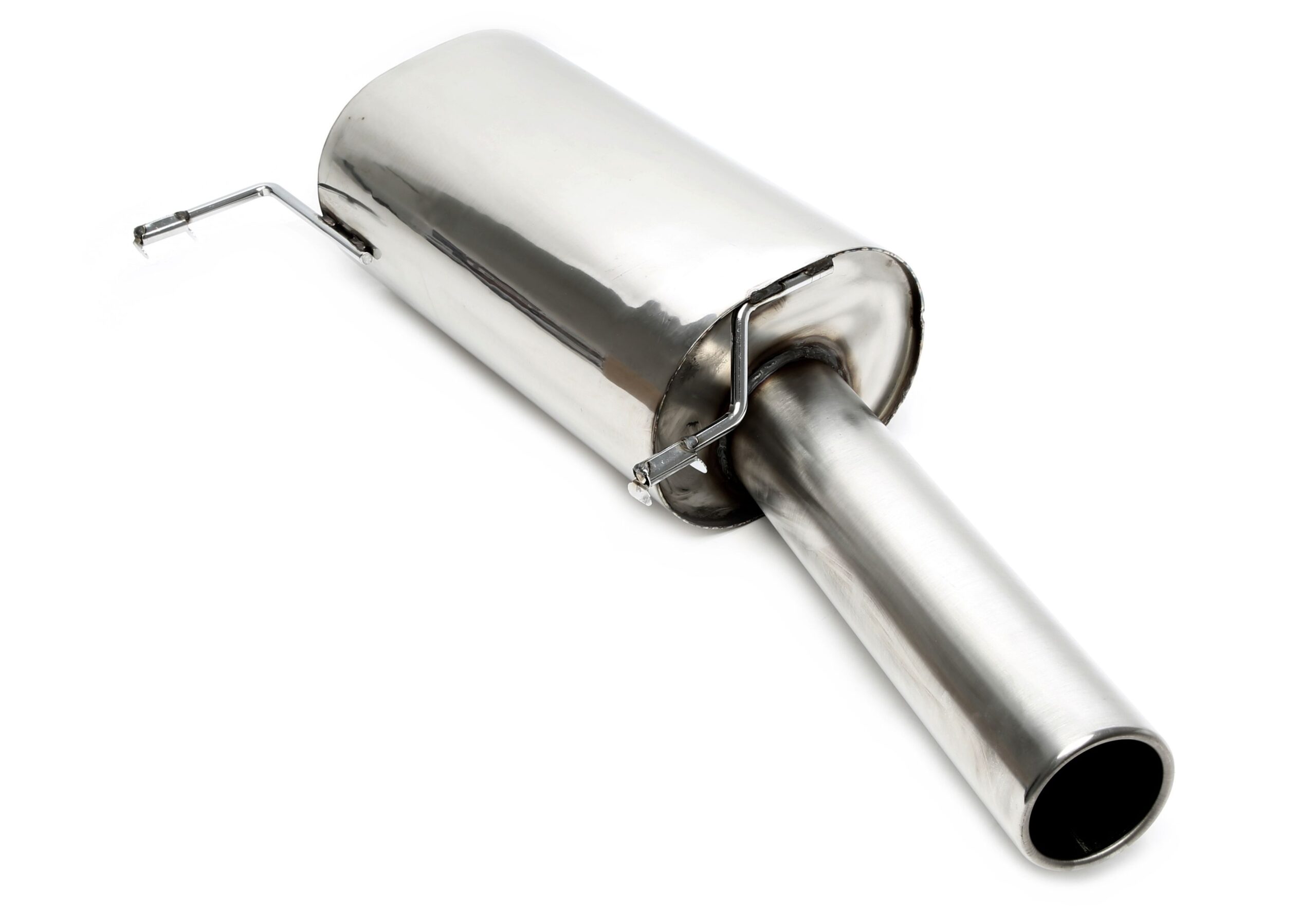 Endschalldämpfer 1x90mm rund Edelstahl für VW