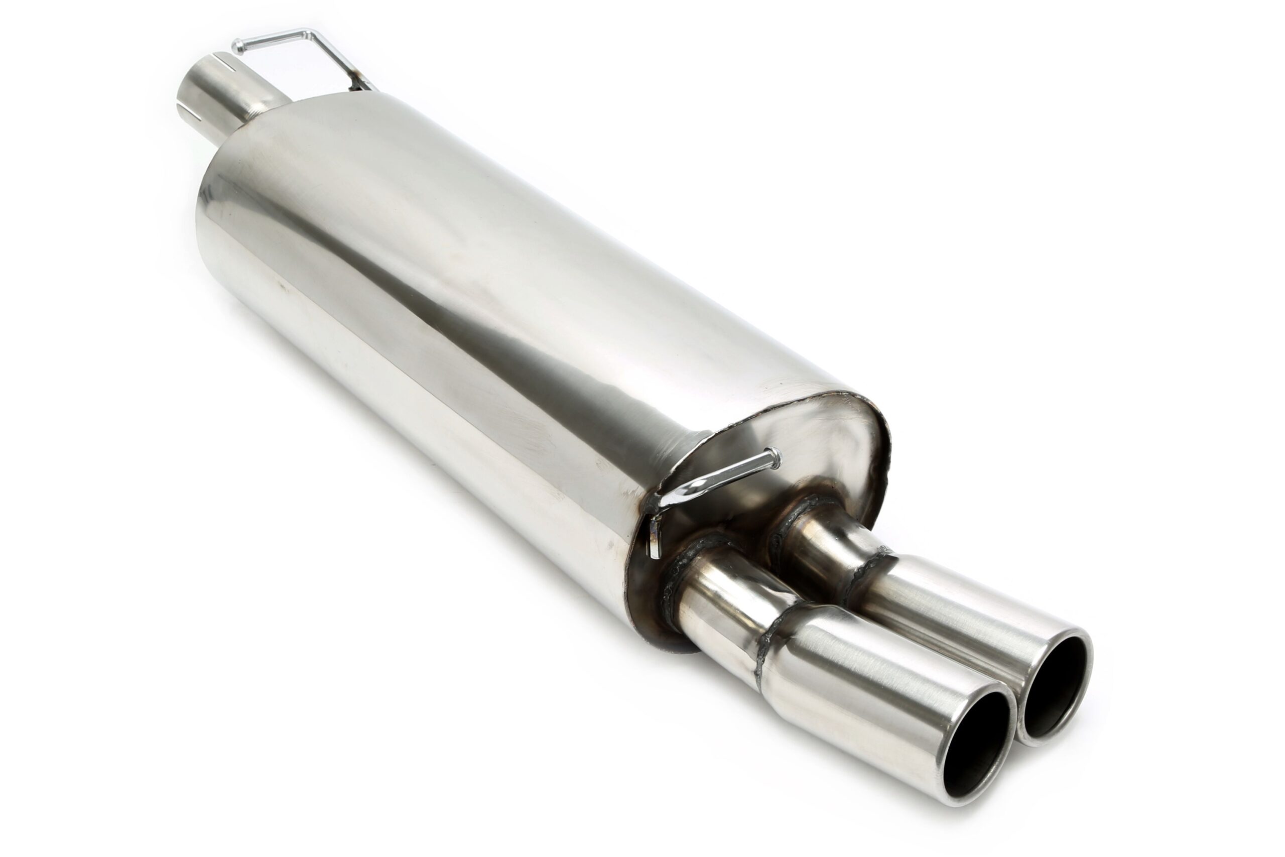 Endschalldämpfer 2x76mm rund/gebördelt Edelstahl für Audi/Seat/VW